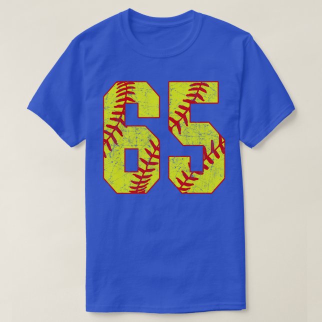 Fastpech Softball Nummer 65 65 Softball Shirt Jer (Design vorne)
