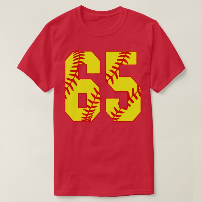 Fastpech Softball Nummer 65 65 Softball Shirt Jer (Design vorne)