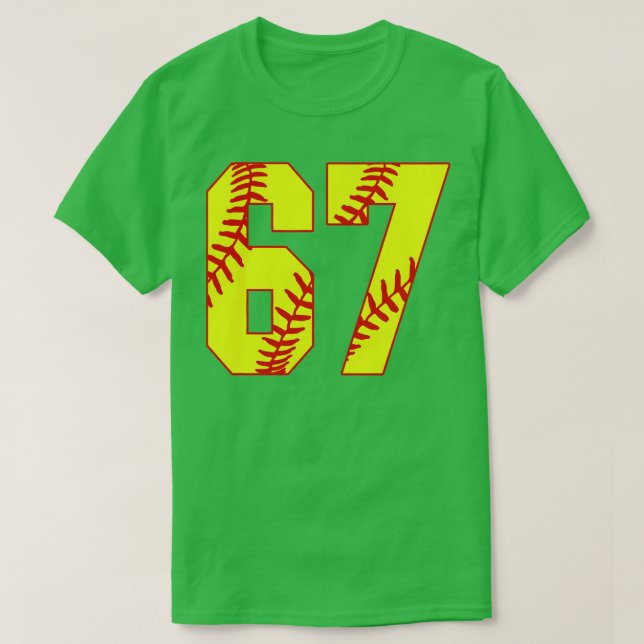 Fastpech Softball Nummer 67 67 Softball Shirt Jer (Design vorne)