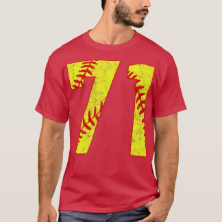 Fastpech Softball Nummer 71 71 Softball Jersey U T-Shirt