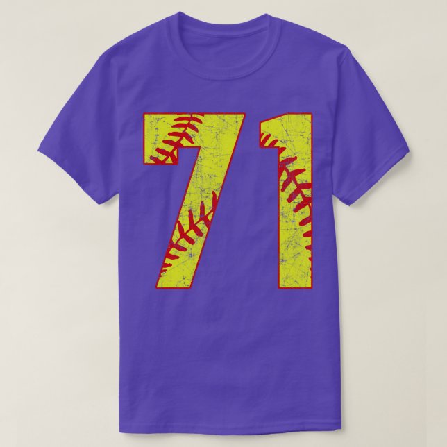 Fastpech Softball Nummer 71 71 Softball Jersey U T-Shirt (Design vorne)