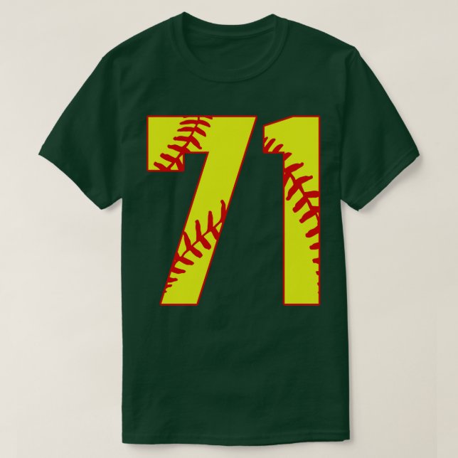 Fastpech Softball Nummer 71 71 Softball Shirt Jer (Design vorne)