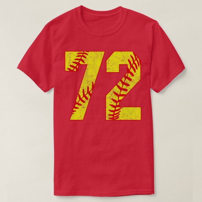 Fastpech Softball Nummer 72 72 Softball Shirt Jer (Design vorne)