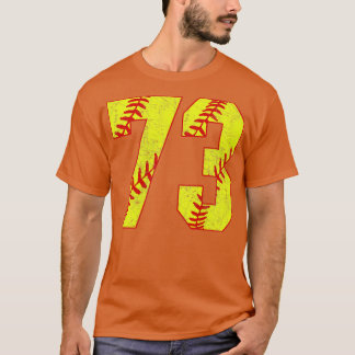 Fastpech Softball Nummer 73 73 Softball Jersey U T-Shirt