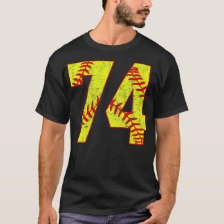 Fastpech Softball Nummer 74 74 Softball Jersey U T-Shirt