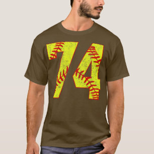 Fastpech Softball Nummer 74 74 Softball Jersey U T-Shirt