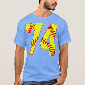 Fastpech Softball Nummer 74 74 Softball Jersey U T-Shirt