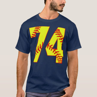 Fastpech Softball Nummer 74 74 Softball Jersey U T-Shirt
