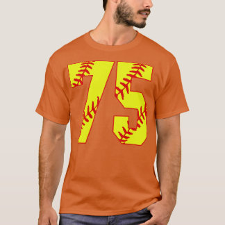 Fastpech Softball Nummer 75 75 Softball Jersey U T-Shirt