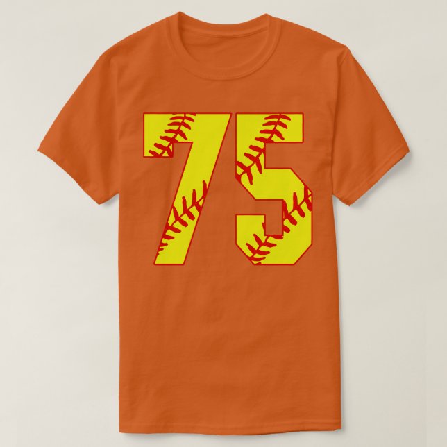 Fastpech Softball Nummer 75 75 Softball Shirt Jer (Design vorne)
