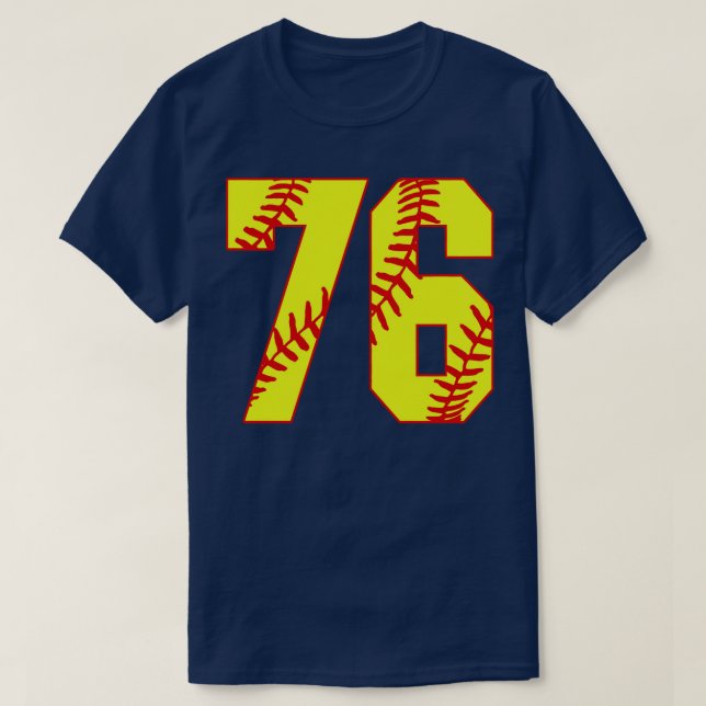 Fastpech Softball Nummer 76 76 Softball Shirt Jer (Design vorne)