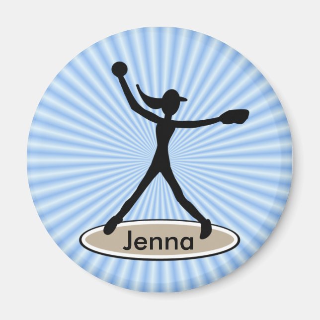 Fastpech Softball Pitcher Magnet (Vorne)