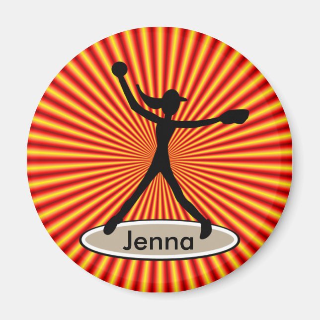 Fastpech Softball Pitcher Magnet (Vorne)