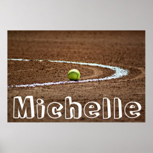 Fastpech Softball Player Individuelle Name/Textpos Poster