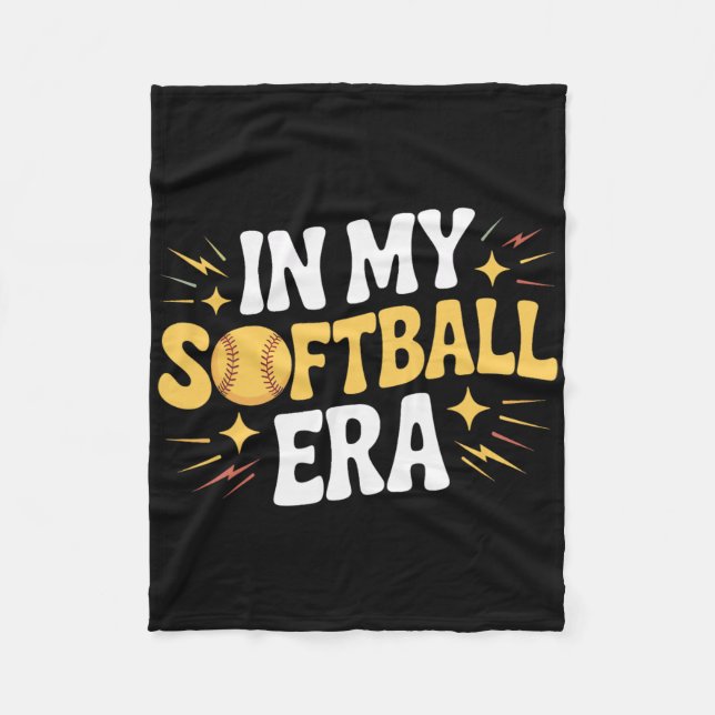 Fastpitch In My Softll Era Athletes Coaches Softll Fleecedecke (Vorderseite)
