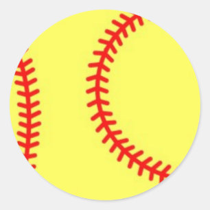 Fastpitch Softball-Aufkleber Runder Aufkleber