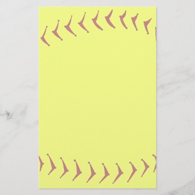 Fastpitch Softball-Briefpapier Briefpapier (Vorderseite)