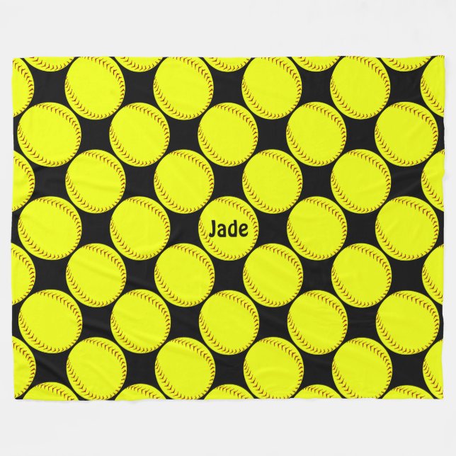 Fastpitch Softball-Decke Fleecedecke (Vorderseite (Horizontal))