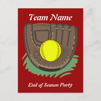 Fastpitch Softball-Handschuh-Einladungen Einladung