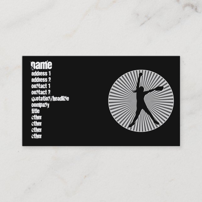 Fastpitch Softball-Krug-Visitenkarten Visitenkarte (Vorderseite)