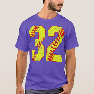 Fastpitch Softball Nummer 32 32 Softball Trikot U T-Shirt
