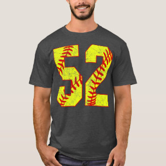 Fastpitch Softball Nummer 52 52 Softball Trikot U T-Shirt