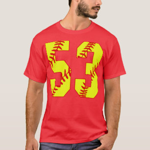 Fastpitch Softball Nummer 53 53 Softball Trikot U T-Shirt