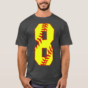 Fastpitch Softball Nummer 8 8 Softball Trikot Uni T-Shirt