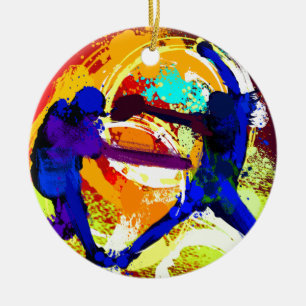 Fastpitch Softball-Spieler Keramik Ornament