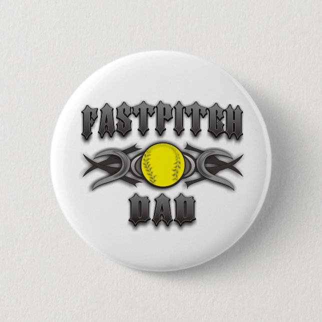 Fastpitch Softball Vater Tribal Button (Vorderseite)