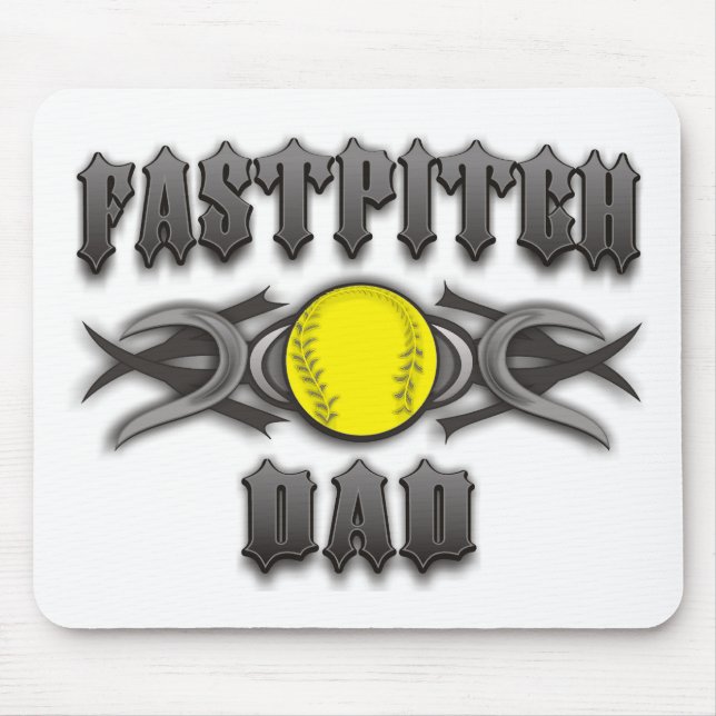 Fastpitch Softball Vater Tribal Mousepad (Vorne)