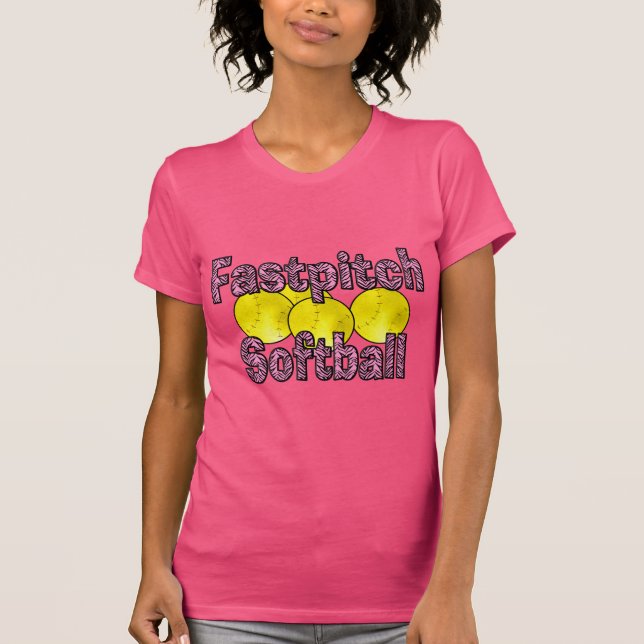Fastpitch Softballzebra-Art-T - Shirt (Vorderseite)