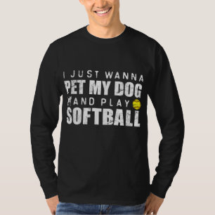 FaststockSoftball Funny Dog T-Shirt
