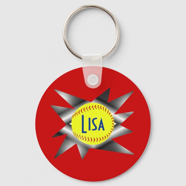 FaststockSoftball-Schlüsselanhänger Schlüsselanhänger (Vorderseite)