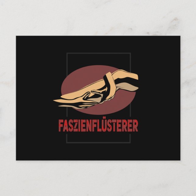 Faszienflusterer Massagetherapeut Postkarte (Vorderseite)