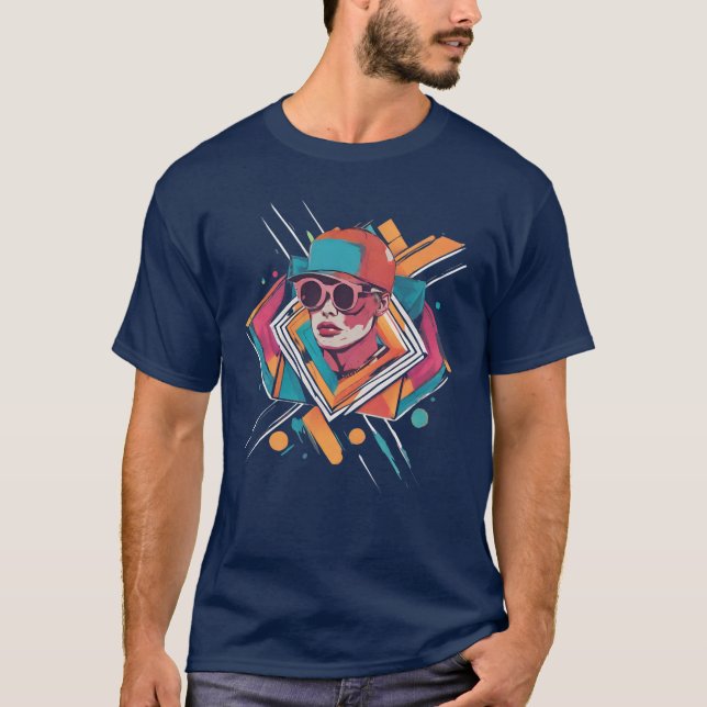 Faszination der Jugend, abstrakte Kunst T-Shirt (Vorderseite)