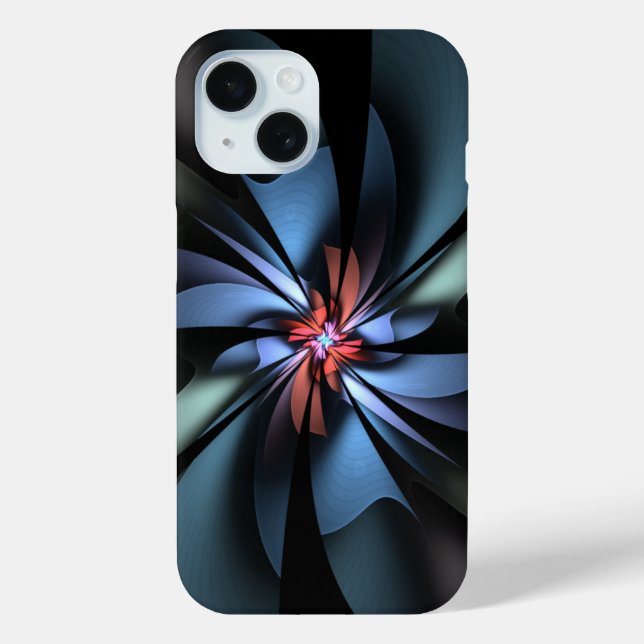 Faszination Light Blue Abstrakt Case-Mate iPhone Hülle (Rückseite)