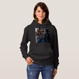 Faszination Mit Enten Damen schwarze Kapuzenjacke Hoodie