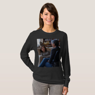 Faszination Mit Enten Frauen schwarzes langes Shir T-Shirt