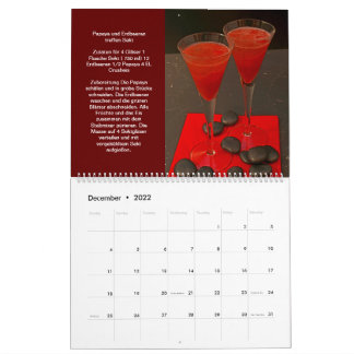 Faszination rote Cocktails Kalender