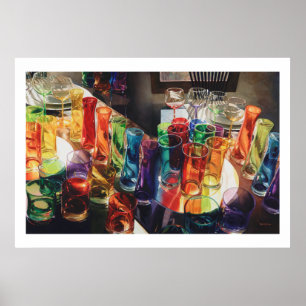 "Faszination" Wasserfarbe des Art Glass Poster