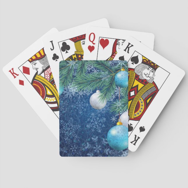 Faszinierend weiße Weihnachtskarten Spielkarten (Rückseite)