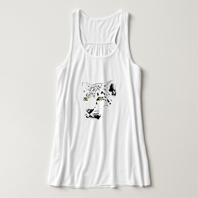 Faszinierende Feline Tunic Tank Top (Design Vorderseite)