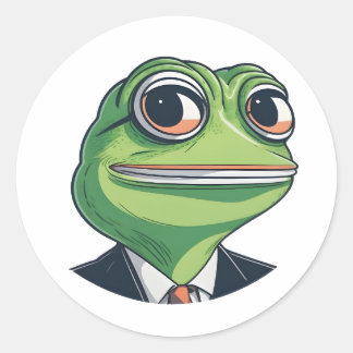 Faszinierende Froschkunst: Tauchen in Whimsy Runder Aufkleber