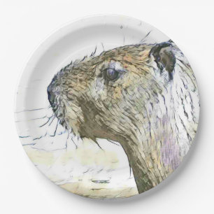 faszinierende geänderte Tiere - Capybara Pappteller
