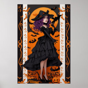 Faszinierende Halloween-Kunst für Spooky Zuhause D Poster