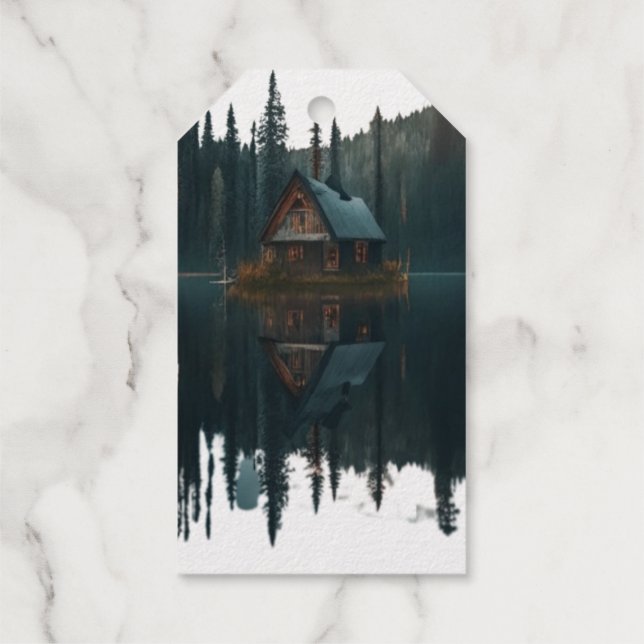 faszinierende Landschaft Geschenkanhänger (Rückseite)