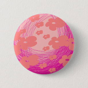 faszinierende rosa Blume Button