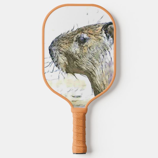 faszinierende veränderte Tiere - Capybara Pickleball Schläger (Vorderseite)