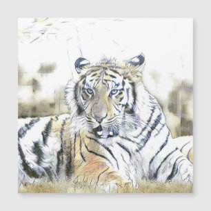faszinierende veränderte Tiere - Tiger Magnetkarte